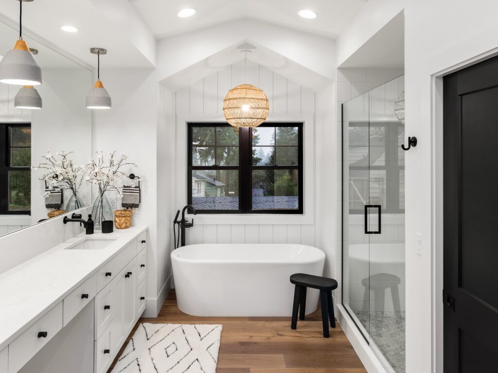 Custom bathroom tile design by Cascade Pro Inc