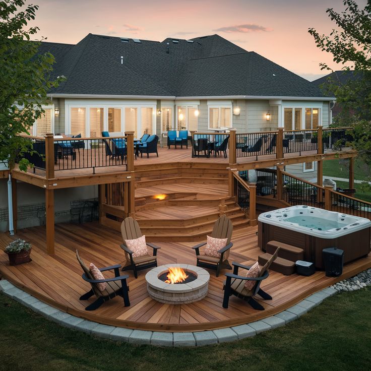 Beautiful deck designed by Cascade Pro Inc