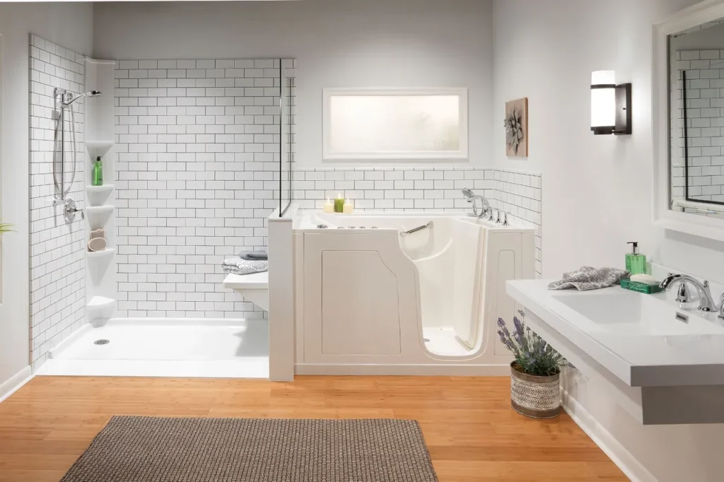 Completed bathroom remodeling project by Cascade Pro Inc in Pierce County