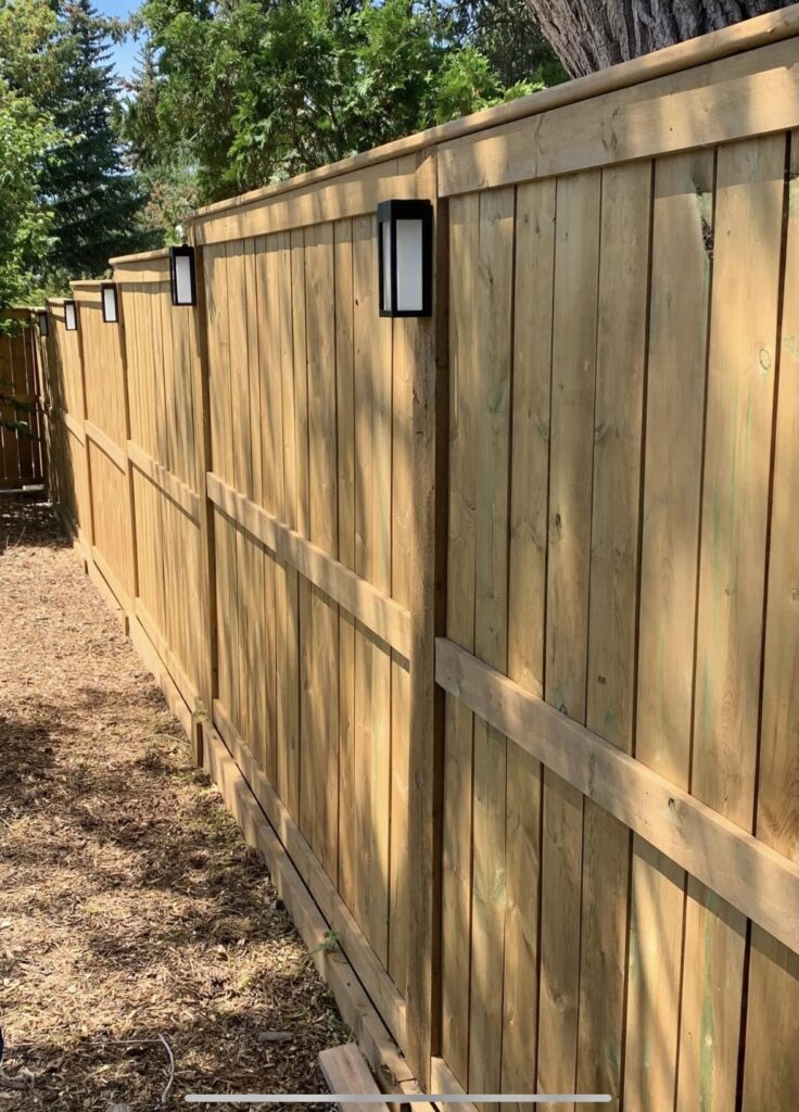 Privacy fence construction for residential property