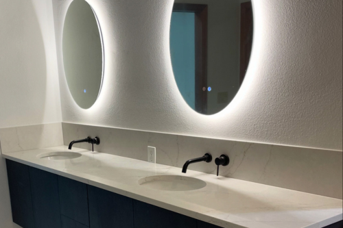Modern bathroom faucet and fixture upgrade