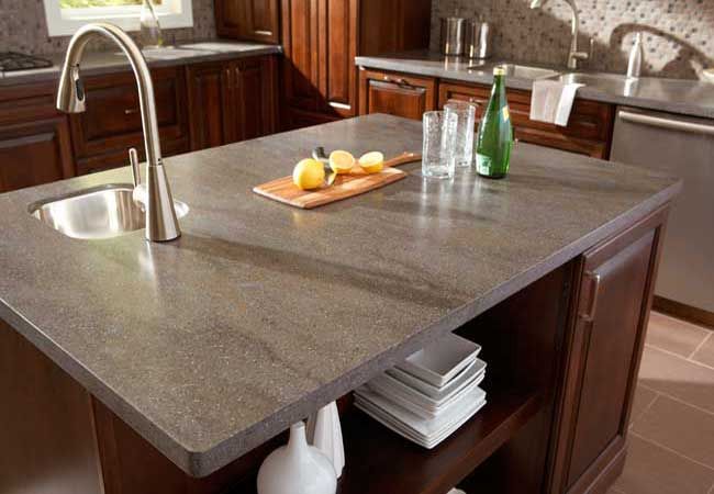 Granite countertop in modern kitchen renovation