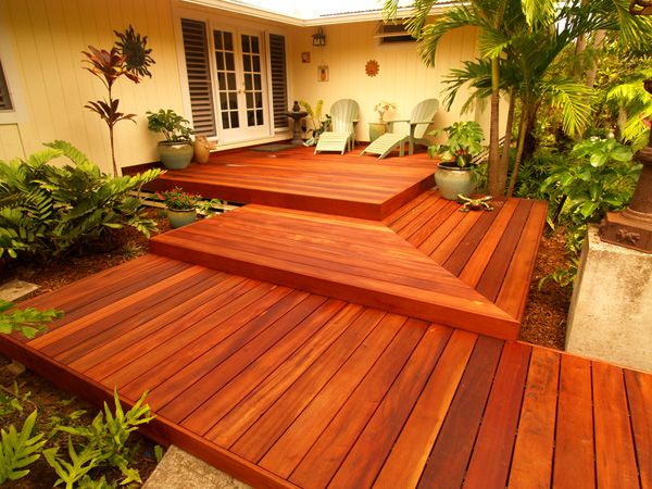 Deck designer reviewing outdoor space plans