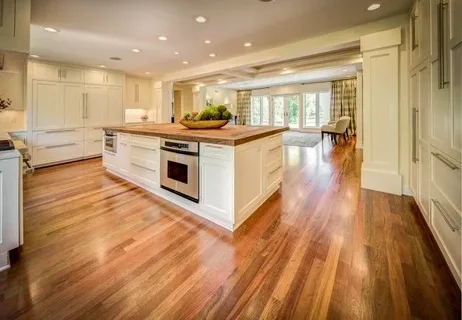 Hardwood floor installation by professional contractor